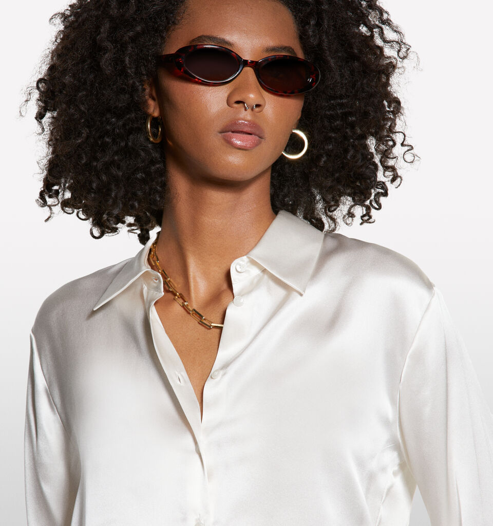 Camicia bianco panna 100% seta - camicie da donna - Bianco Panna | Sisley image number 4